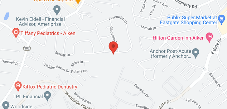 map of 512 Greenwich Drive, Aiken, SC 29803